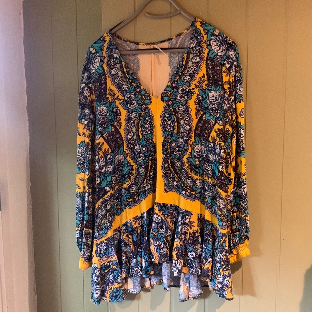 Free People Flowy Boho Blouse Women’s Size Large